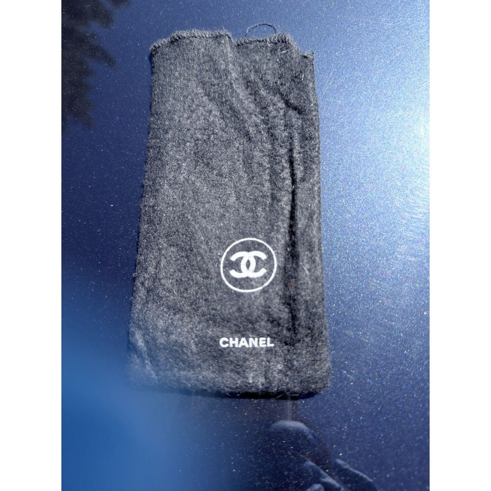 Chanel Black Dust Bag Pouch Small Authentic Logo Storage Case